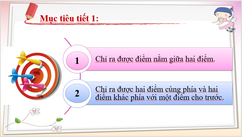 Giáo án điện tử Toán 6 Bài 33: Điểm nằm giữa hai điểm. Tia | PPT Toán 6 Kết nối tri thức