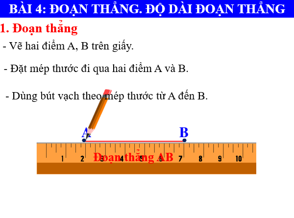 Giáo án điện tử Toán 6 Bài 4: Đoạn thẳng. Độ dài đoạn thẳng | PPT Toán 6 Chân trời sáng tạo