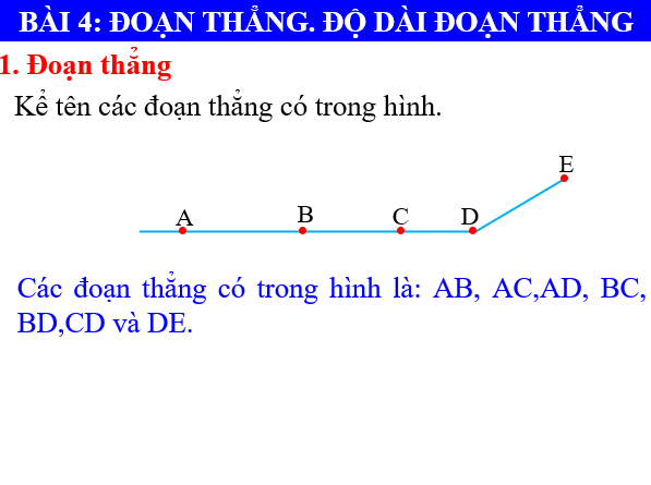 Giáo án điện tử Toán 6 Bài 4: Đoạn thẳng. Độ dài đoạn thẳng | PPT Toán 6 Chân trời sáng tạo