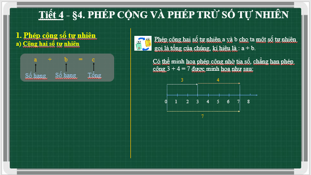 Giáo án điện tử Toán 6 Bài 4: Phép cộng và phép trừ số tự nhiên | PPT Toán 6 Kết nối tri thức