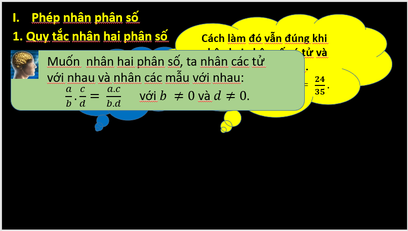 Giáo án điện tử Toán 6 Cánh diều Bài 4: Phép nhân, phép chia phân số | PPT Toán 6