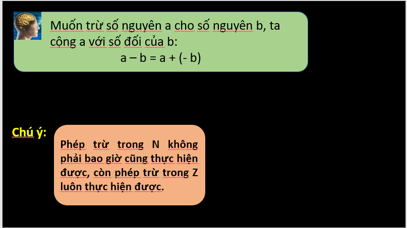 Giáo án điện tử Toán 6 Cánh diều Bài 4: Phép trừ số nguyên. Quy tắc dấu ngoặc | PPT Toán 6