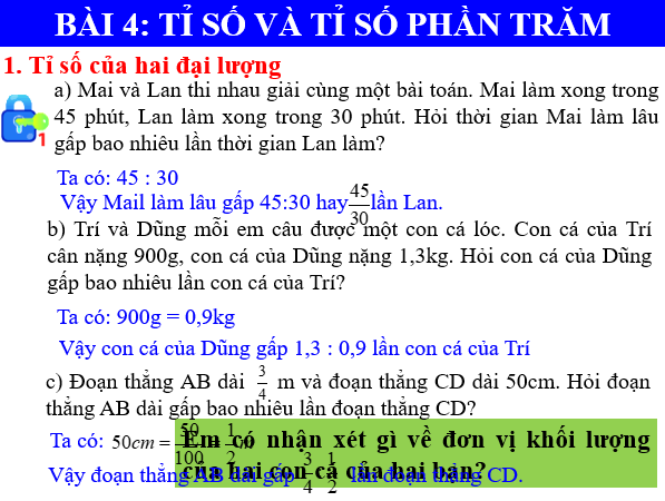 Giáo án điện tử Toán 6 Bài 4: Tỉ số và tỉ số phần trăm | PPT Toán 6 Chân trời sáng tạo