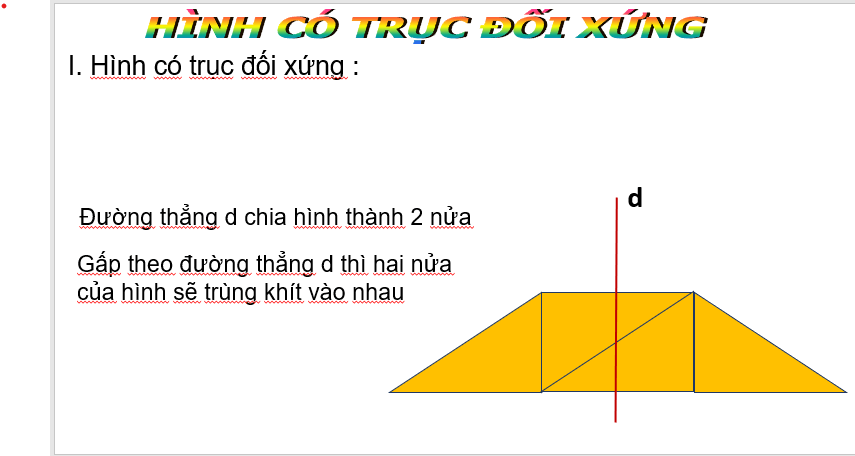 Giáo án điện tử Toán 6 Cánh diều Bài 5: Hình có trục đối xứng | PPT Toán 6