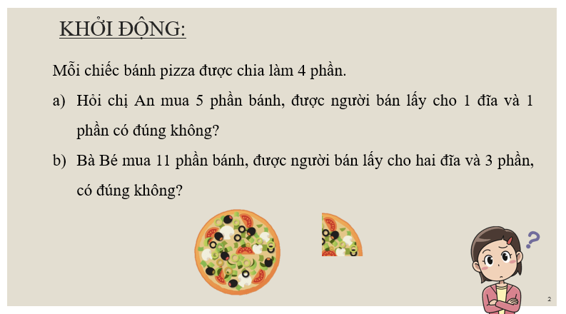 Giáo án điện tử Toán 6 Bài 7: Hỗn số | PPT Toán 6 Chân trời sáng tạo