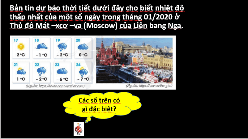 Giáo án điện tử Toán 6 Cánh diều Bài 1: Số nguyên âm | PPT Toán 6