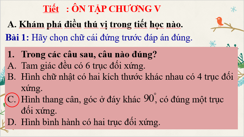 Giáo án điện tử Toán 6 Bài tập cuối Chương 5 | PPT Toán 6 Kết nối tri thức