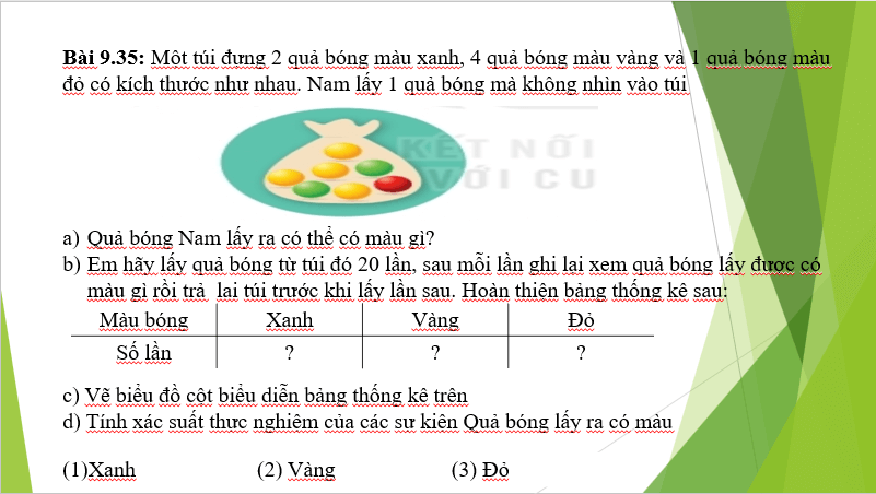 Giáo án điện tử Toán 6 Bài tập ôn cuối Chương 9 | PPT Toán 6 Kết nối tri thức