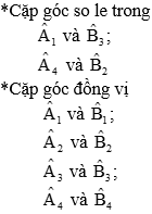 Giáo án Toán 7 Bài 3: Các góc tạo bởi một đường thẳng cắt hai đường thẳng mới nhất