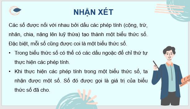 Giáo án điện tử Toán 7 Bài 1: Biểu thức số. Biểu thức đại số | PPT Toán 7 Cánh diều