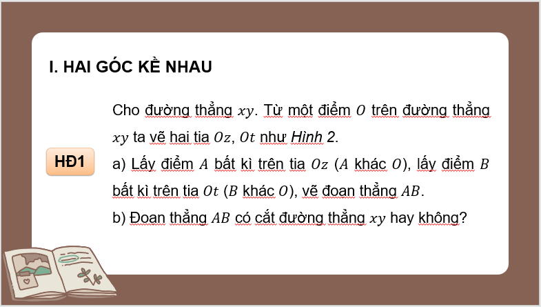 Giáo án điện tử Toán 7 Bài 1: Góc ở vị trí đặc biệt | PPT Toán 7 Cánh diều