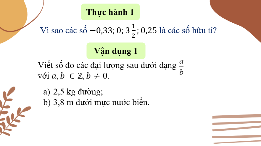 Giáo án điện tử Toán 7 Bài 1: Tập hợp các số hữu tỉ | PPT Toán 7 Chân trời sáng tạo