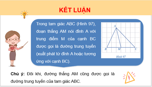 Giáo án điện tử Toán 7 Bài 10: Tính chất ba đường trung tuyến của tam giác | PPT Toán 7 Cánh diều