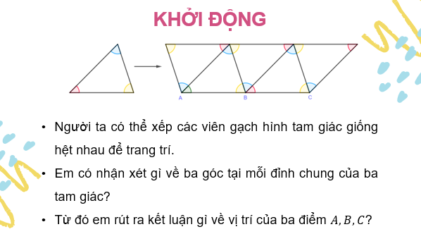 Giáo án điện tử Toán 7 Bài 12: Tổng các góc trong một tam giác | PPT Toán 7 Kết nối tri thức