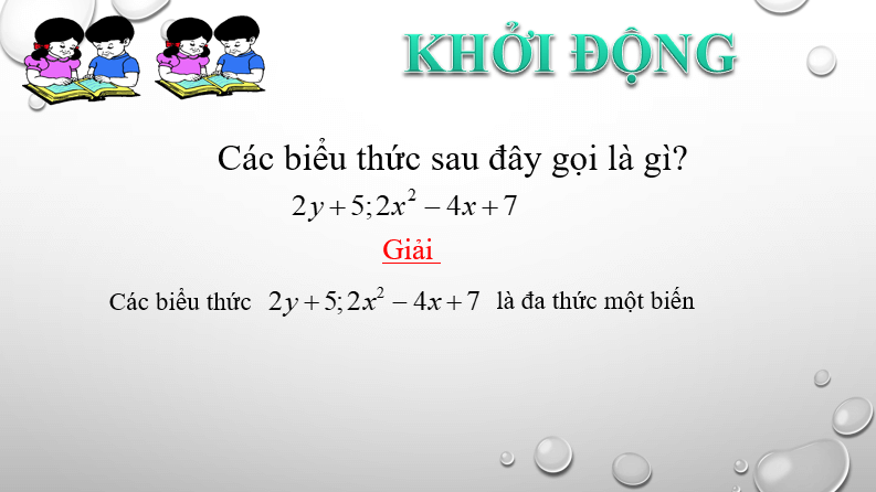 Giáo án điện tử Toán 7 Bài 2: Đa thức một biến | PPT Toán 7 Chân trời sáng tạo