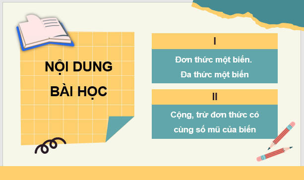 Giáo án điện tử Toán 7 Bài 2: Đa thức một biến. Nghiệm của đa thức một biến | PPT Toán 7 Cánh diều