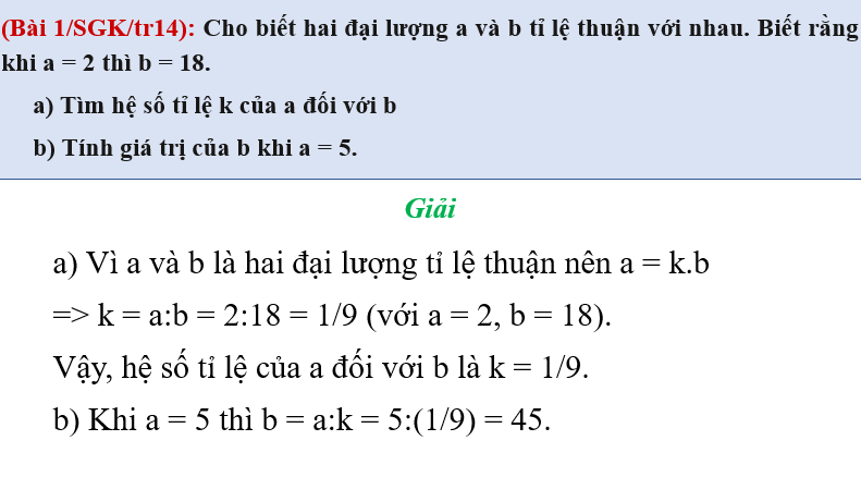 Giáo án điện tử Toán 7 Bài 2: Đại lượng tỉ lệ thuận | PPT Toán 7 Chân trời sáng tạo