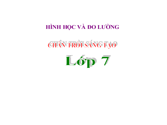 Giáo án điện tử Toán 7 Bài 2: Diện tích xung quanh và thể tích của hình hộp chữ nhật, hình lập phương | PPT Toán 7 Chân trời sáng tạo