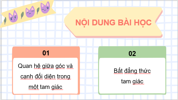 Giáo án điện tử Toán 7 Bài 2: Quan hệ giữa góc và cạnh đối diện. Bất đẳng thức tam giác | PPT Toán 7 Cánh diều