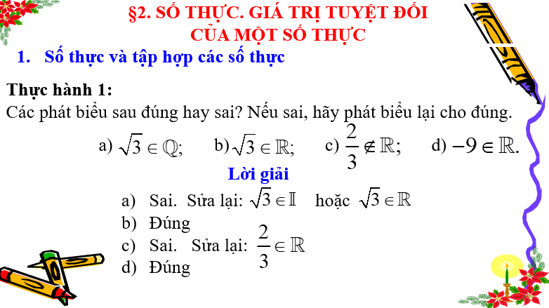 Giáo án điện tử Toán 7 Bài 2: Số thực. Giá trị tuyệt đối của một số thực | PPT Toán 7 Chân trời sáng tạo