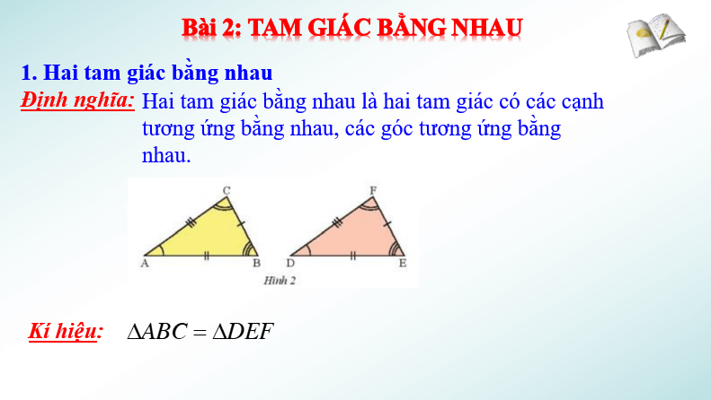 Giáo án điện tử Toán 7 Bài 2: Tam giác bằng nhau | PPT Toán 7 Chân trời sáng tạo