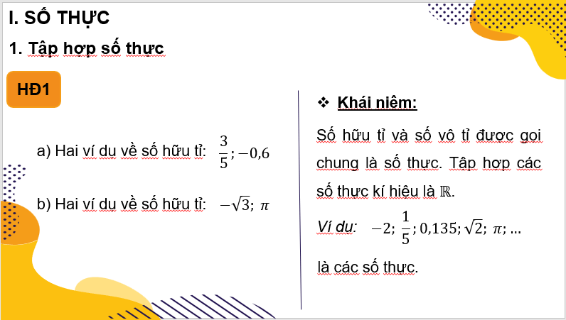 Giáo án điện tử Toán 7 Bài 2: Tập hợp R các số thực | PPT Toán 7 Cánh diều