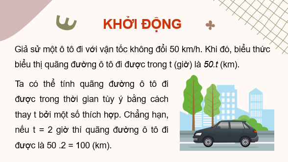 Giáo án điện tử Toán 7 Bài 24: Biểu thức đại số | PPT Toán 7 Kết nối tri thức