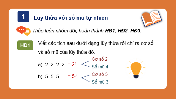 Giáo án điện tử Toán 7 Bài 3: Lũy thừa với số mũ tự nhiên của một số hữu tỉ | PPT Toán 7 Kết nối tri thức