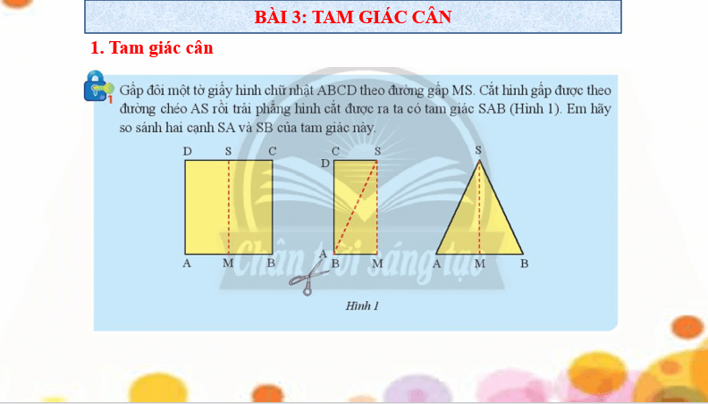 Giáo án điện tử Toán 7 Bài 3: Tam giác cân | PPT Toán 7 Chân trời sáng tạo