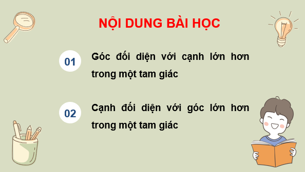 Giáo án điện tử Toán 7 Bài 31: Quan hệ giữa góc và cạnh đối diện trong một tam giác | PPT Toán 7 Kết nối tri thức