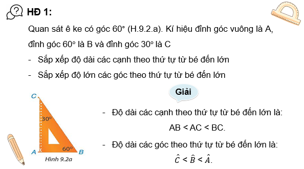 Giáo án điện tử Toán 7 Bài 31: Quan hệ giữa góc và cạnh đối diện trong một tam giác | PPT Toán 7 Kết nối tri thức