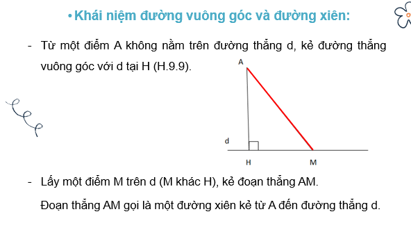 Giáo án điện tử Toán 7 Bài 32: Quan hệ giữa đường vuông góc và đường xiên | PPT Toán 7 Kết nối tri thức