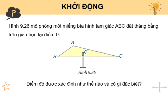 Giáo án điện tử Toán 7 Bài 34: Sự đồng quy của ba đường trung tuyến, ba đường phân giác trong một tam giác | PPT Toán 7 Kết nối tri thức