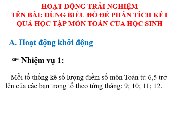 Giáo án điện tử Toán 7 Bài 4: Hoạt động thực hành và trải nghiệm: Dùng biểu đồ để phân tích kết quả học tập môn Toán của lớp | PPT Toán 7 Chân trời sáng tạo