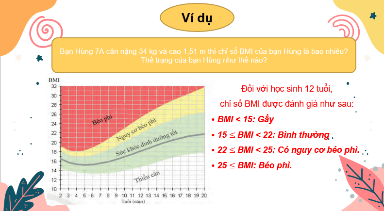 Giáo án điện tử Toán 7 Bài 4: Hoạt động thực hành và trải nghiệm: Tính chỉ số đánh giá thể trạng BMI (Body mass index) | PPT Toán 7 Chân trời sáng tạo