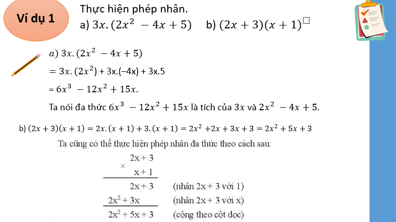 Giáo án điện tử Toán 7 Bài 4: Phép nhân và phép chia đa thức một biến | PPT Toán 7 Chân trời sáng tạo