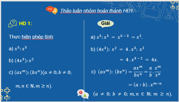 Giáo án điện tử Toán 7 Bài 5: Phép chia đa thức một biến | PPT Toán 7 Cánh diều