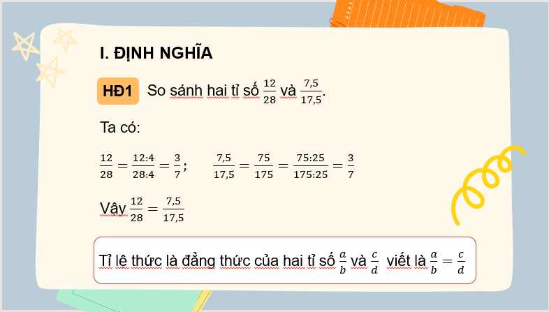 Giáo án điện tử Toán 7 Bài 5: Tỉ lệ thức | PPT Toán 7 Cánh diều