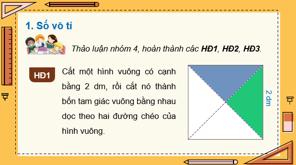 Giáo án điện tử Toán 7 Bài 6: Số vô tỉ. Căn bậc hai số học | PPT Toán 7 Kết nối tri thức