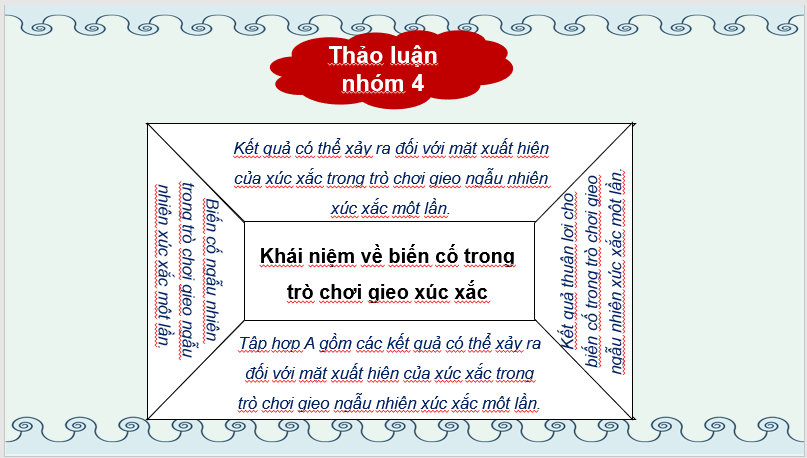 Giáo án điện tử Toán 7 Bài 6: Xác suất của biến cố ngẫu nhiên trong một số trò chơi đơn giản | PPT Toán 7 Cánh diều