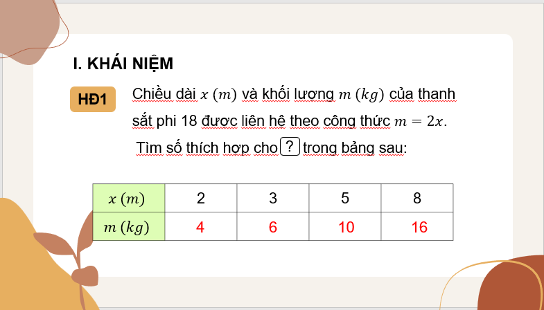 Giáo án điện tử Toán 7 Bài 7: Đại lượng tỉ lệ thuận | PPT Toán 7 Cánh diều