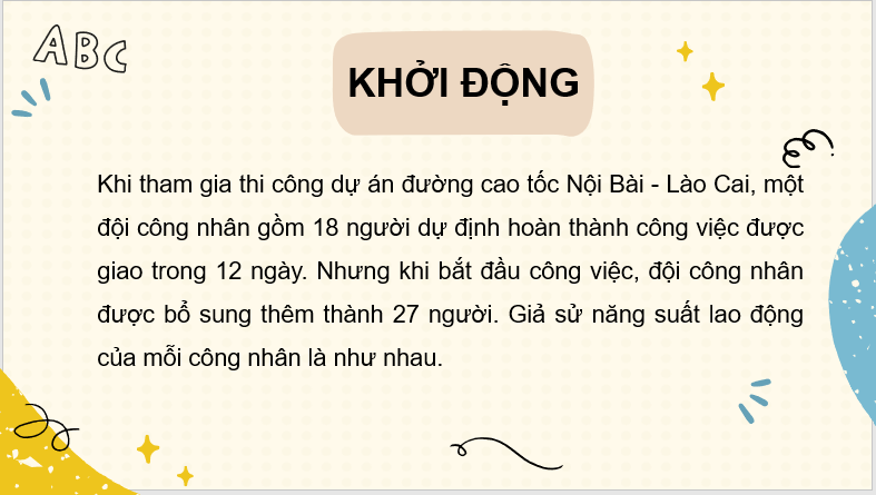 Giáo án điện tử Toán 7 Bài 8: Đại lượng tỉ lệ nghịch | PPT Toán 7 Cánh diều