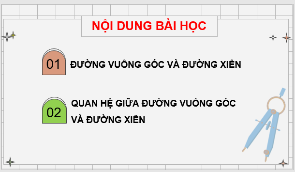 Giáo án điện tử Toán 7 Bài 8: Đường vuông góc và đường xiên | PPT Toán 7 Cánh diều