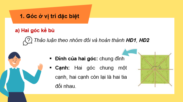 Giáo án điện tử Toán 7 Bài 8: Góc ở vị trí đặc biệt. Tia phân giác của một góc | PPT Toán 7 Kết nối tri thức