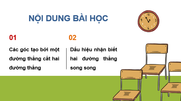 Giáo án điện tử Toán 7 Bài 9: Hai đường thẳng song song và dấu hiệu nhận biết | PPT Toán 7 Kết nối tri thức