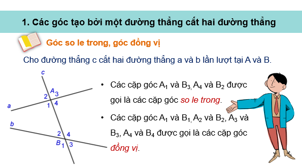 Giáo án điện tử Toán 7 Bài 9: Hai đường thẳng song song và dấu hiệu nhận biết | PPT Toán 7 Kết nối tri thức