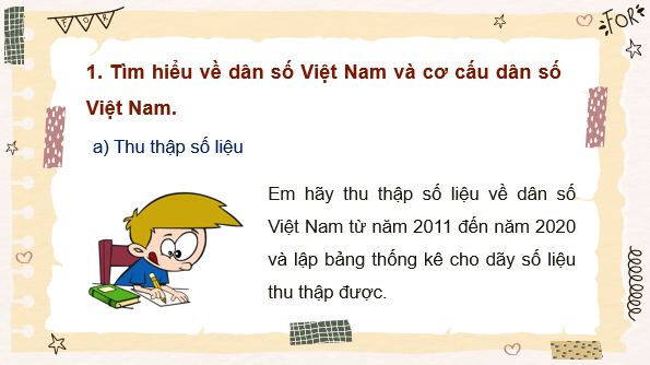 Giáo án điện tử Toán 7 Dân số và cơ cấu dân số Việt Nam | PPT Toán 7 Kết nối tri thức