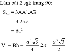 Giáo án Toán 8 Bài 5: Diện tích xung quanh của hình lăng trụ đứng mới nhất