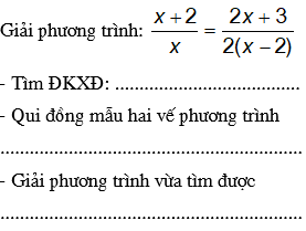 Giáo án Toán 8 Bài 5: Phương trình chứa ẩn ở mẫu mới nhất