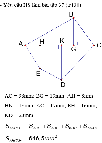 Giáo án Toán 8 Bài 6: Diện tích đa giác mới nhất